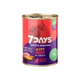 7 Days Taze Sığır Etli 20x415 gr Yetişkin Kedi Konservesi