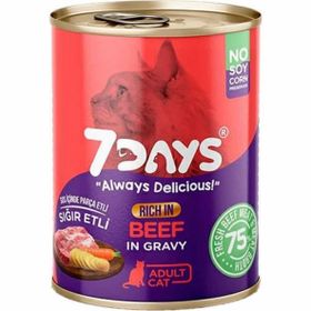 7 Days Taze Sığır Etli 415 gr Yetişkin Kedi Konservesi