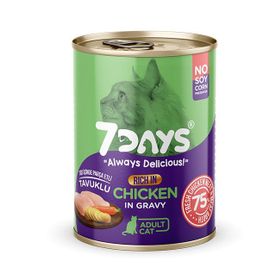 7 Days Taze Tavuk Etli 415 gr Yetişkin Kedi Konservesi