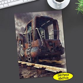 7 Eski Tren Garı Nostalji Demir Yolu 240 Parça Puzzle Yapboz