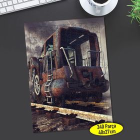 7 Eski Tren Garı Nostalji Demir Yolu 240 Parça Puzzle Yapboz