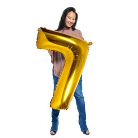 7 Rakam Altın 100 cm Folyo Balon