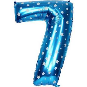 7 Rakamı Mavi 40 cm Folyo Balon