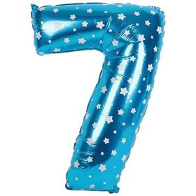 7 Rakamı Mavi 40 cm Folyo Balon