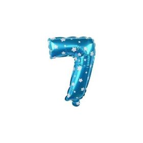 7 Rakamı Mavi 40 cm Folyo Balon