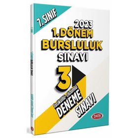 7. Sınıf 1. Dönem Bursluluk Sınavı Tamamı Çözümlü 3 Fasikül Deneme Sınavı - Data Yayınları