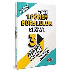 7. Sınıf 1. Dönem Bursluluk Sınavı Tamamı Çözümlü 3 Fasikül Deneme Sınavı - Data Yayınları
