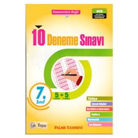 7. Sınıf 10 Deneme Sınavı Palme Yayınları