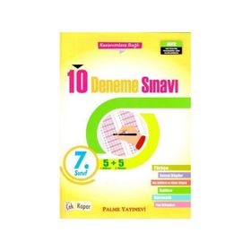 7. Sınıf 10 Deneme Sınavı Palme Yayınları
