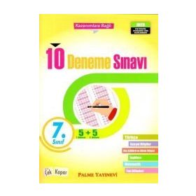7. Sınıf 10 Deneme Sınavı Palme Yayınları