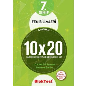 7. Sınıf 10x20 Fen Bilimleri Kazanım Pekiştirme Denemeleri Seti 1.Dönem-Tudem Yayınları