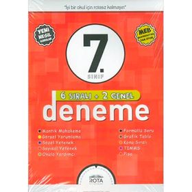 7. Sınıf 6 Sıralı 2 Paket Deneme Rty Rota Yayınları