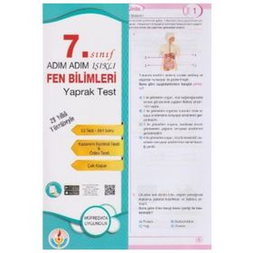 7. Sınıf Adım Adım Fen Bilimleri Yaprak Test - Bilal Işıklı Yayınları