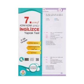 7. Sınıf Adım Adım İngilizce Yaprak Test - Bilal Işıklı Yayınları