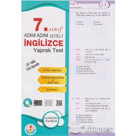 7. Sınıf Adım Adım İngilizce Yaprak Test - Bilal Işıklı Yayınları
