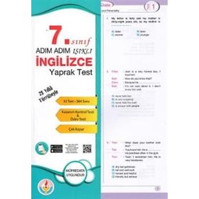 7. Sınıf Adım Adım İngilizce Yaprak Test - Bilal Işıklı Yayınları