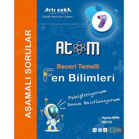 7. Sınıf Atom Fen Bilimleri Aşamalı Soru Bankası Artı Zeka Yayınları