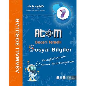 7. Sınıf Atom Sosyal Bilgiler Aşamalı Soru Bankası Artı Zeka Yayınları