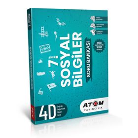 7. Sınıf Atom Sosyal Bilgiler Aşamalı Soru Bankası Artı Zeka Yayınları