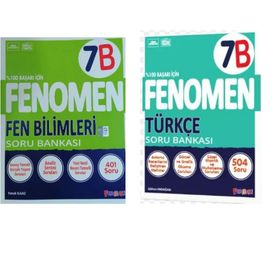 7. Sınıf B Serisi Türkçe + Fen Bilimleri Soru Bankası Fenomen Yayınları