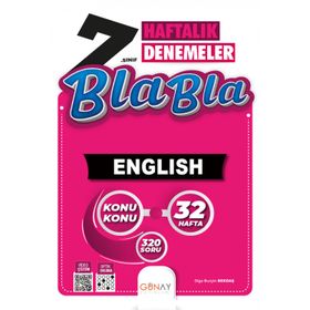 7.Sınıf Bla Bla 32 Haftalık İngilizce Denemeleri Günay Yayıncılık
