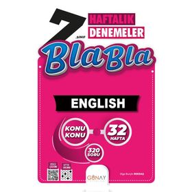 7.Sınıf Bla Bla 32 Haftalık İngilizce Denemeleri Günay Yayıncılık
