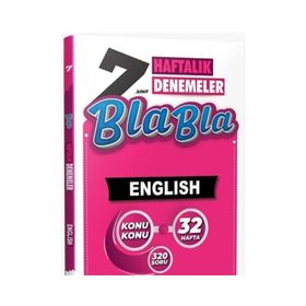 7.Sınıf Bla Bla 32 Haftalık İngilizce Denemeleri Günay Yayıncılık