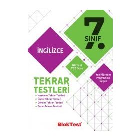 7. Sınıf Bloktest İngilizce Tekrar Testleri Tudem Yayınları