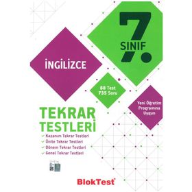 7. Sınıf Bloktest İngilizce Tekrar Testleri Tudem Yayınları