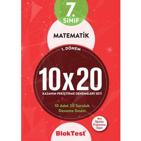 7. Sınıf Bloktest Matematik 10x20 Kazanım Dentudem Yayınları