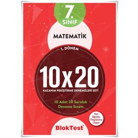 7. Sınıf Bloktest Matematik 10x20 Kazanım Dentudem Yayınları