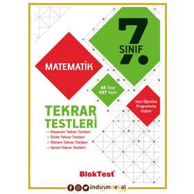 7 Sınıf Bloktest Matematik Tekrar Testleri Tudem Yayınları