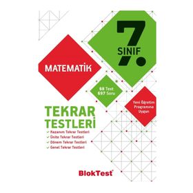 7 Sınıf Bloktest Matematik Tekrar Testleri Tudem Yayınları