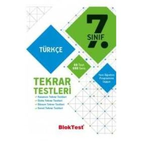7. Sınıf Bloktest Türkçe Tekrar Testleri Tudem Yayınları