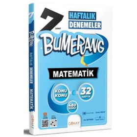 7. Sınıf Bumerang Haftalık Matematik Denemeleri Günay Yayınları