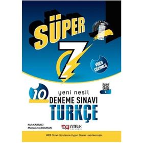 7.Sınıf Deneme Yeni Nesil Süper Türkçe Tamamı Çözümlü Soru Bankası Nitelik Yayınları