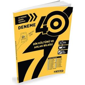 7 Sınıf Din Kültürü ve Ahlak Bilgisi 40 Deneme Hız Yayınları