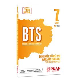7. Sınıf Din Kültürü ve Ahlak Bilgisi Bts Beceri Temelli Soru Bankası-Puan Yayınları