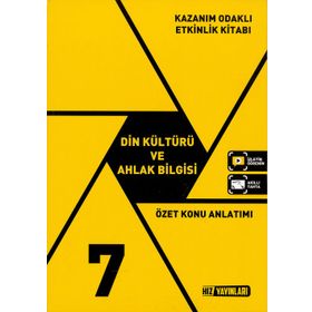 7 Sınıf Din Kültürü ve Ahlak Bilgisi Etkinlik Kitabı Hız Yayınları