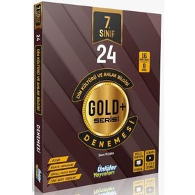 7. Sınıf Din Kültürü ve Ahlak Bilgisi Gold Serisi 24 Deneme - Ünlüler Yayınları