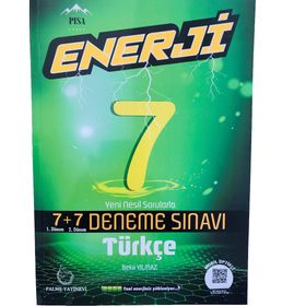 7.sınıf Enerji Türkçe 7+7 Deneme Palme Yayınları