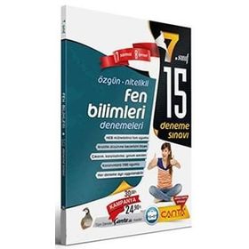 7. Sınıf Fen Bilimleri 15 Deneme Sınavı Komisyon Çanta Yayınları