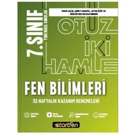 7. Sınıf Fen Bilimleri 32 Haftalık Kazanım Denemeleri Startfen Yayınları