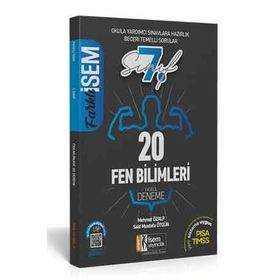 7. Sınıf Fen Bilimleri Çözümlü 20 Fasikül Deneme Farklı - İsem Yayınları