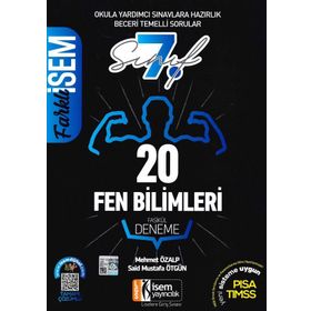 7. Sınıf Fen Bilimleri Çözümlü 20 Fasikül Deneme Farklı - İsem Yayınları