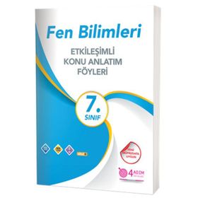 7. Sınıf Fen Bilimleri Etkileşimli Konu Anlatım Föyleri 4 Adım Yayınları
