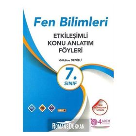 7. Sınıf Fen Bilimleri Etkileşimli Konu Anlatım Föyleri 4 Adım Yayınları