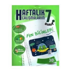 7. Sınıf Fen Bilimleri Haftalık Çalışmalarım-Batı Akademi Yayınları