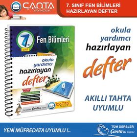 7. Sınıf Fen Bilimleri Hazırlayan Defter-Çanta Yayıncılık
