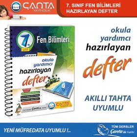 7. Sınıf Fen Bilimleri Hazırlayan Defter-Çanta Yayıncılık